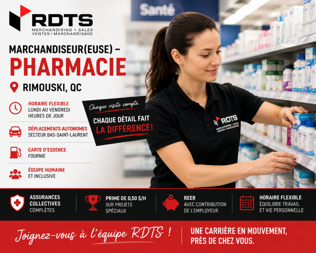 Marchandiseur(euse) - Pharmacie - Rimouski, QC