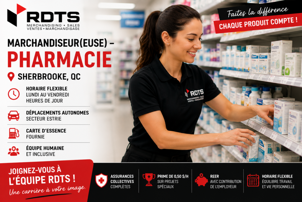 Marchandiseur(euse) - Pharmacie - Sherbrooke, QC